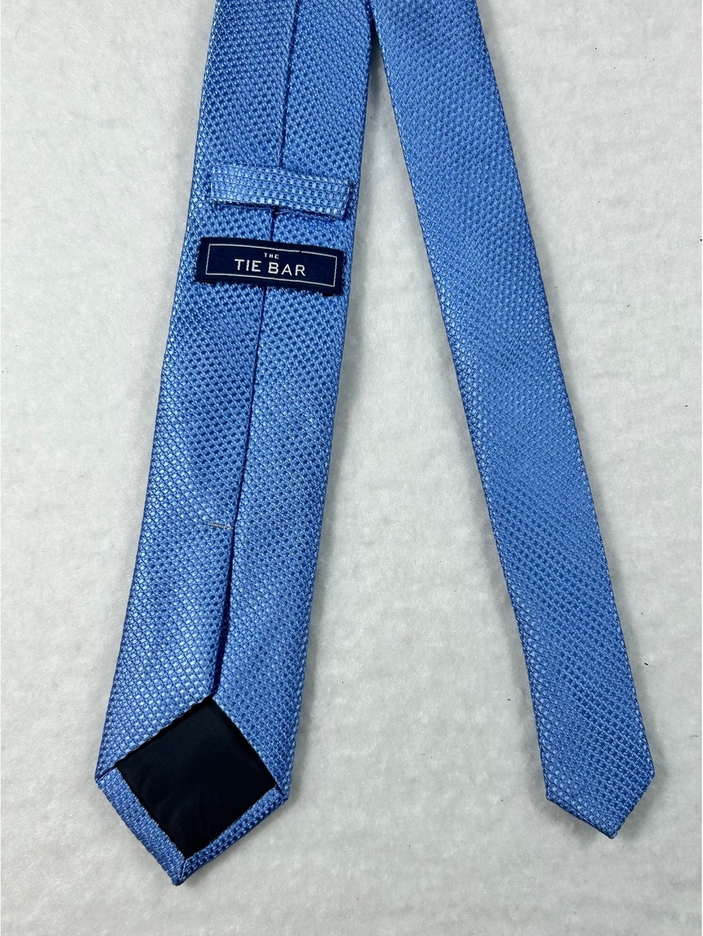 The Tie Bar Blue Textured Silk Tie